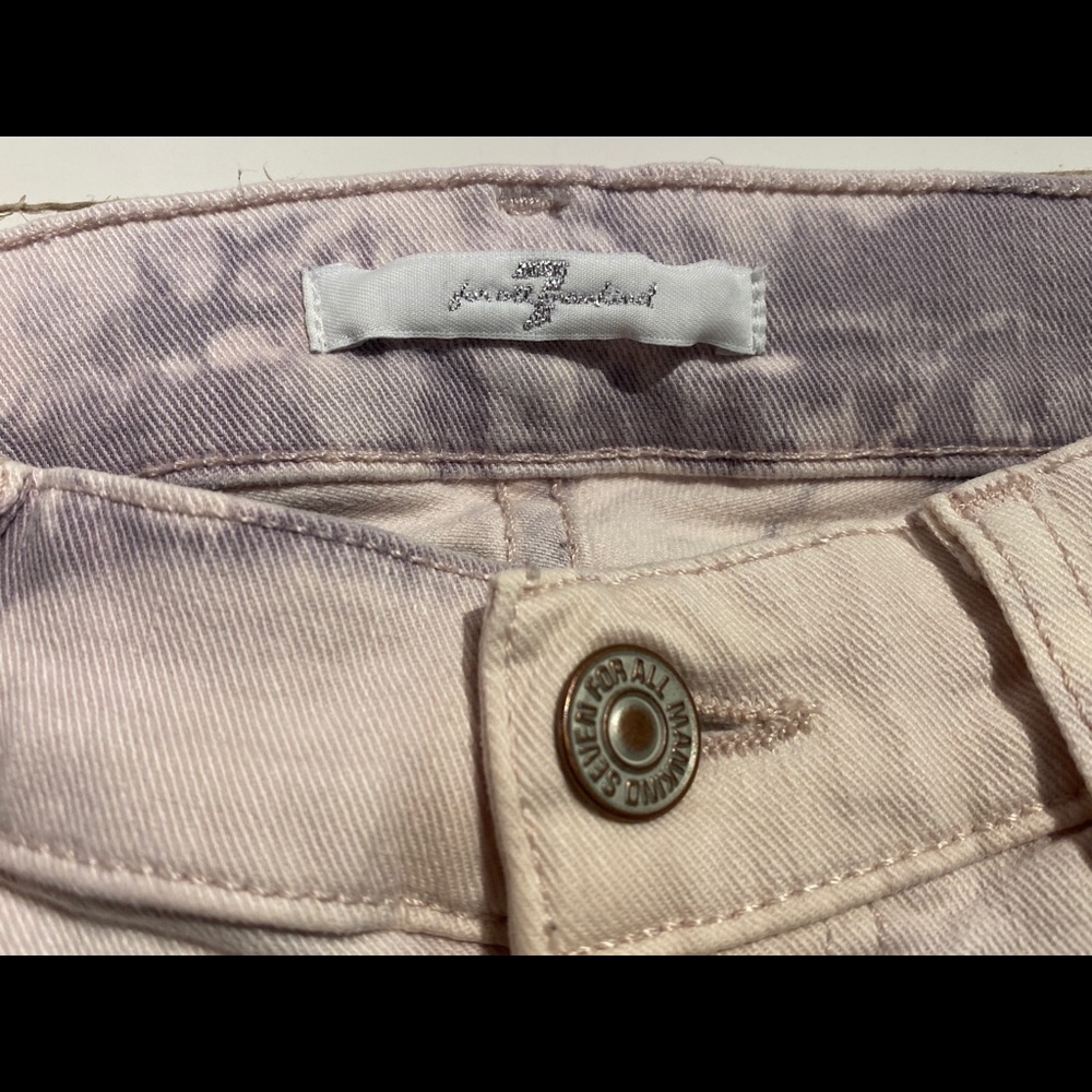 7 For All Mankind Purple Tie Dye Jeans - Size 25 - Picture 4 of 6